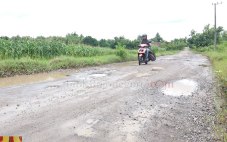 Jalan Poros Kecamatan Ngasem dan Ngambon Dikeluhkan Pengendara